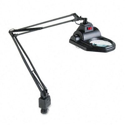 Electrix 7426BK Clamp-On 100W Halogen Magnifier Lamp with 5 Lens 45 Reach Black