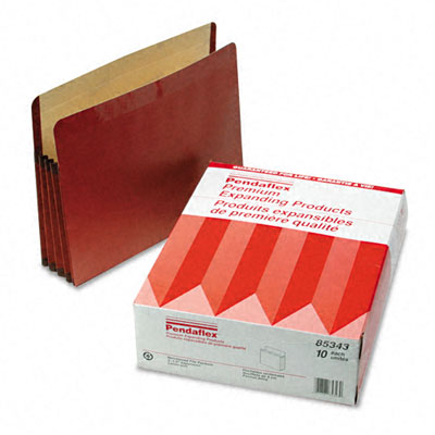 Esselte Pendaflex 85343 3 1/2 Expansion File 1straight Cut Red Fiber/manila Letter 10/box