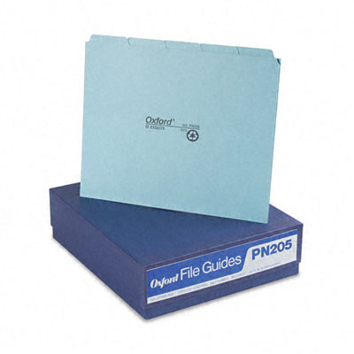 Esselte Pendaflex PN205 Top Tab File Guides Blank 1/5 Tab 25 Point Pressboard Letter 50 per Box