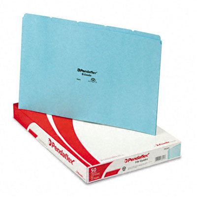 Esselte Pendaflex PN305 Top Tab File Guides Blank 1/5 Tab 25 Point Pressboard Legal 50 per Box
