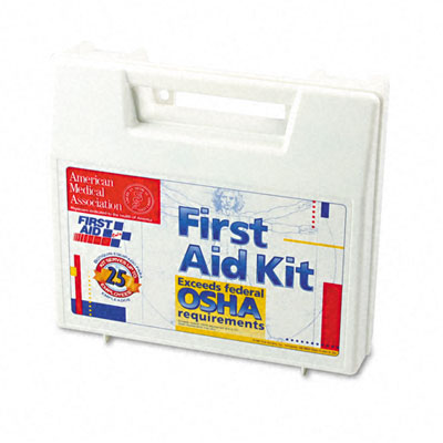 First Aid 223U Bulk First Aid Kit for 25 People 106 Pieces OSHA Compliant Plastic Case