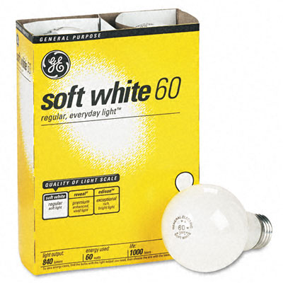 General Electric 41028 Incandescent Bulbs 60 Watts Four per Pack