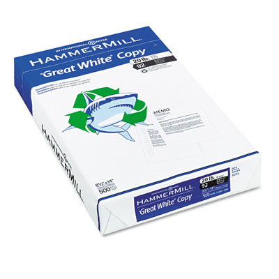 86704 Great White Recycled Copy Paper 92 Brightness 20lb Legal 500 Sheets