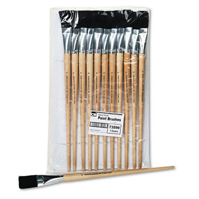  Herbal on Charles Leonard 73599 Flat Fine Grade Natural Bristle Easel Brush