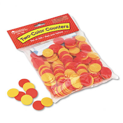 Learning Reasources Ler7566 Two-color Counters Math Manipulatives For Grades K-6 200/set