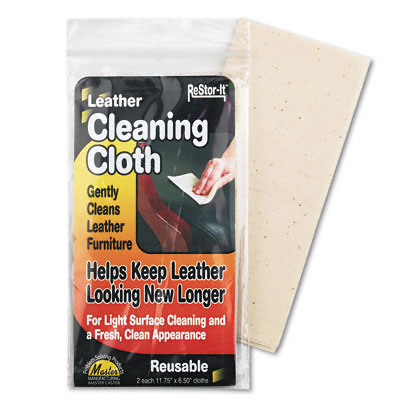 Master Caster 18010 Restor-It Cloths Leather 6-1/2 x 11-3/4 White 2 Pack