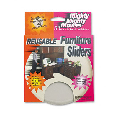 Master Caster 87007 Mighty Mighty Movers Nonstick 5 Diameter Furniture Sliders Beige 4 Pack