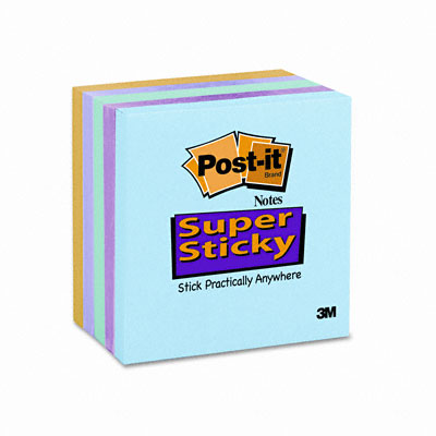 6545sst Super Sticky Notes 3 X 3 Five Tropical Colors Five 90-sheet Pads Pack
