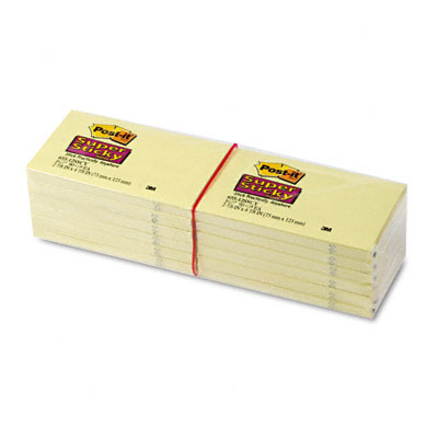 65512sscy Super Sticky Notes 3 X 5 Canary Yellow 12 90-sheet Pads Pack