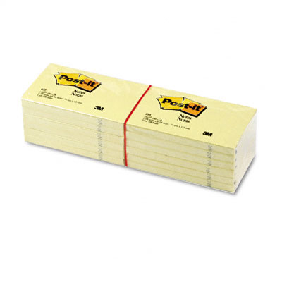 655yw Original Notes 3 X 5 Canary Yellow 12 100-sheet Pads/pk