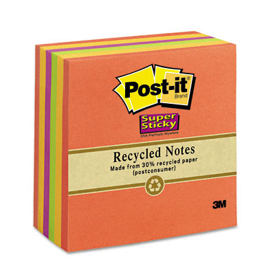6756ssnrp Nature S Hues Super Sticky Notes Lined 4 X 4 Six 90-sheet Pads/pk