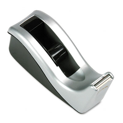 Value Desktop Tape Dispenser Attached 1 In.core Black/silver