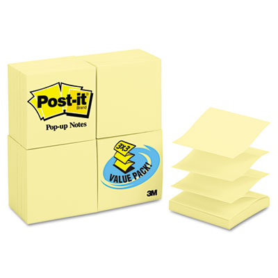 R33024vad Pop-up Note Refills 3 X 3 Canary Yellow 24 100-sheet Pads Pack