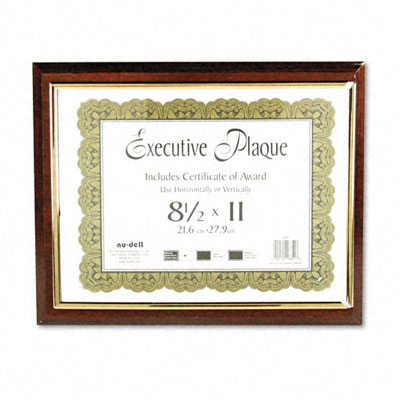 18851m Executive Plaque Plastic 13 X 10-1/2 Walnut