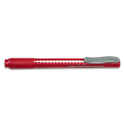 Pentel ZE22B Clic Eraser Pencil-Style Grip Eraser Red