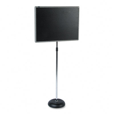 7921m Adjustable Single-pedestal Magnetic Letter Board 24 X 18 Black Gray Frame