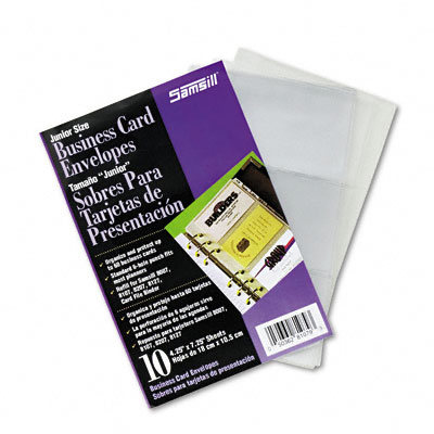 81079 Business Card Binder Refill Pages Six 2 X 3-1/2 Cards Per Page Clear 10 Pages