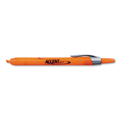 Sanford Ink 28006 Accent Retractable Highlighter Micro Chisel Tip Orange Ink Pack of 12