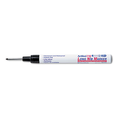 Shachihata 47725 Long Nib Marker 1mm Black 1/EA