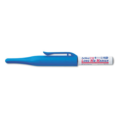 Shachihata 47726 Long Nib Marker 1mm Blue 1/EA