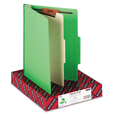 UPC 386486137028 product image for 13702 Top Tab Classification Folder with 1 Divider  4-Section  Green | upcitemdb.com