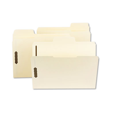19535 Supertab File Folders With Fastener 1/3 Cut 11 Point Legal Manila 50/box