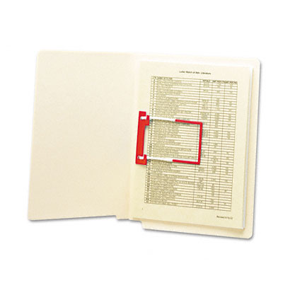 68260 U-clip Bonded File Fasteners 2 Capacity Red And White 100 Per Box