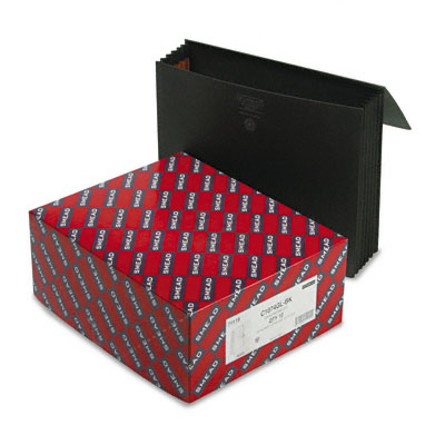 Smead 71119 Extra-Wide 5 in Expansion Wallets 12 3/8 x 10 Black 10/Box