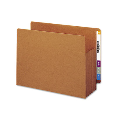Smead 73790 Tuff Pocket 5 1/4 Expansion File Pockets Straight Letter Redrope 10/Box