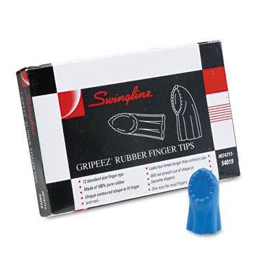 54019 Gripeez Finger Pads For Finger Nail Protection Dozen Blue Pack Of 12