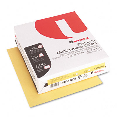 Universal 11205 Premium Color Copy/laser Paper Goldenrod 20lb Letter 500 Sheets