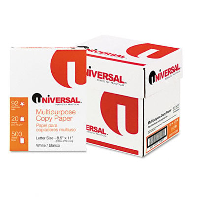 Universal 11289 Copy Paper Convenience Carton 92 Brightness 20lb Letter White 2 500 Sheets