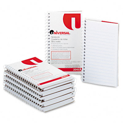 Universal 20453 Wirebound Memo Books Narrow Rule 5 X 3 White 12 50-sheet Pads Pack