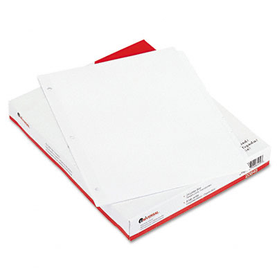 Universal 20845 Economy Tab Dividers Eight-tab Letter White 24 Sets Per Box
