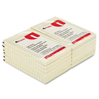 Universal 35673 Standard Self-stick Notes 4 X 6 Yellow 12 100-sheet Pads Pack