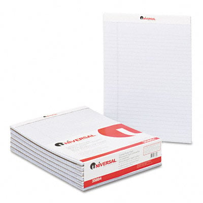 Universal 35884 Colored Perforated Note Pads Wide Rule Letter Orchid 50-sheet Pack Of 12