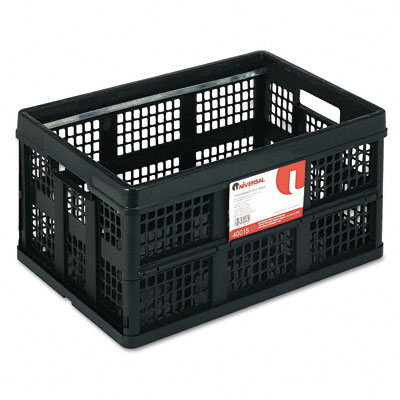 Universal 40015 Filing/Storage Totes Plastic 221/2 x 153/4 x 121/4 Black