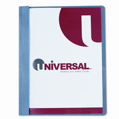 Universal 56138 Plastic Cover Tang Clip Letter 1/2 Capacity Clear/dark Blue 25 Per Box
