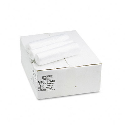 Webster GNT3340 Good nTuff Waste Can Liners 31-33 gallon 9 microns 33 x 39 Natural 500/ctn