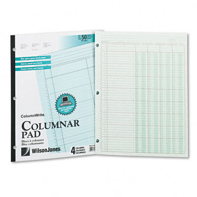 Wilson Jones G7204A Accounting
                              Pad/Four 8-Unit Columns  Two-sided  Letter  50-Sheet Pad