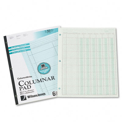 G7206a Accounting Pad/six 6-unit Columns 8-1/2 X 11 50-sheet Pad