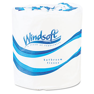 Windsoft 2200 Single Roll Bath Tissue 500 Sheets per Roll 96 Rolls per Carton
