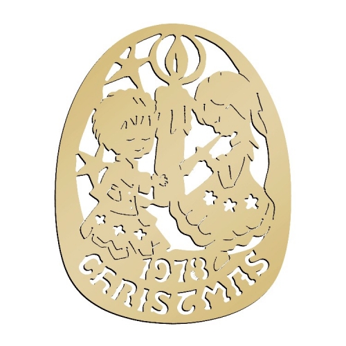 Biedermann & Sons D1978 Dated Brass Ornament - Hand-cut