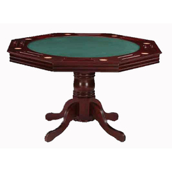 Boraam 70266 Octagonal Gaming Poker Table - Cherry Finish