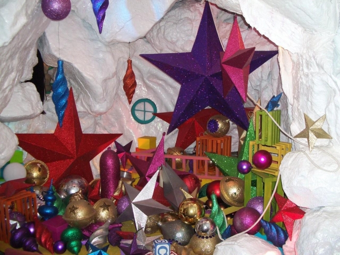 Barrango 100893 8 Inch Green Glitter Star Oversized Ornament