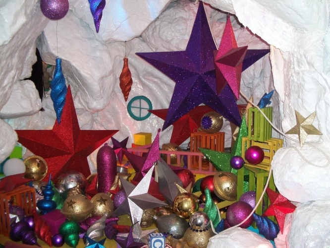 Barrango 103096 30 Inch Blue Glitter Star Oversized Ornament