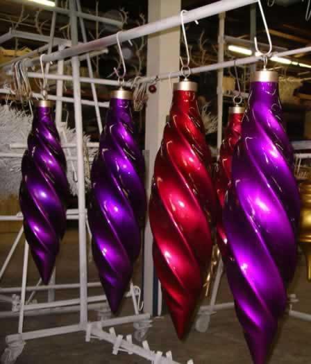 Barrango 143697 36 Inch Silver Glitter Spiral Oversized Ornament