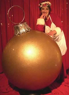 42 Inch Gold Gloss Glitter Ball Oversized Ornament