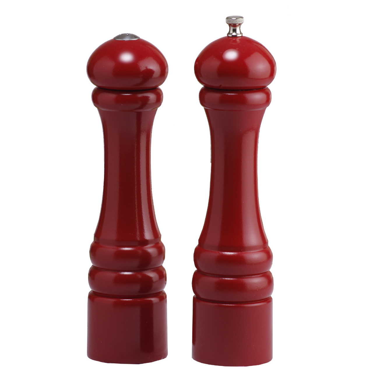 - 10600 - Autumn Hues - 10 Inch - Pepper Mill And Salt Shaker Set - Candy Apple