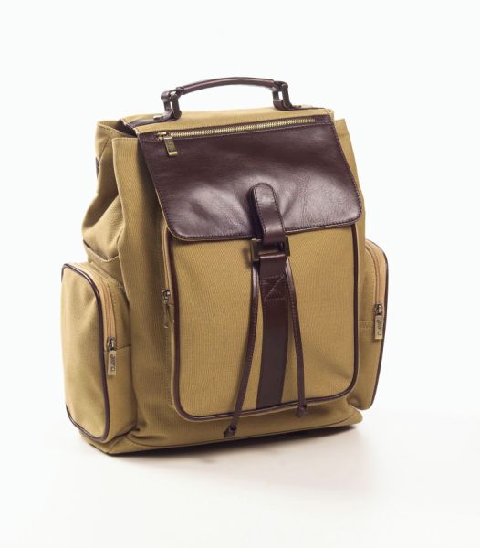 Clava 553230 Canvas And Leather Pocket Backpack